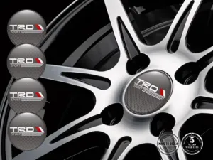Toyota TRD Wheel Stickers Version Resin Domed Emblems